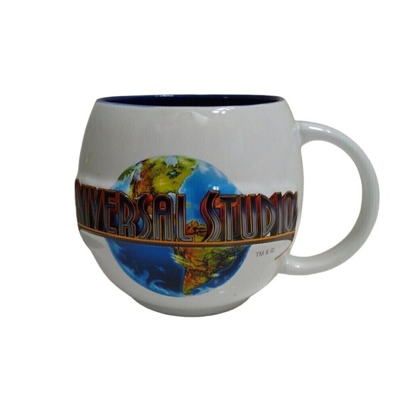 Universal Studios Coffee Mug Ceramic Heavyweight Ivory Blue - Picture 1 of 10